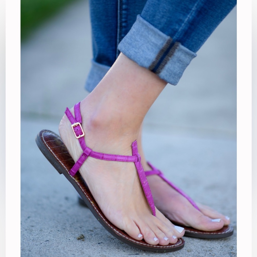Sam Edelman Gigi Sandals in Fuchsia Pink Suede•NWOT - Picture 3 of 7
